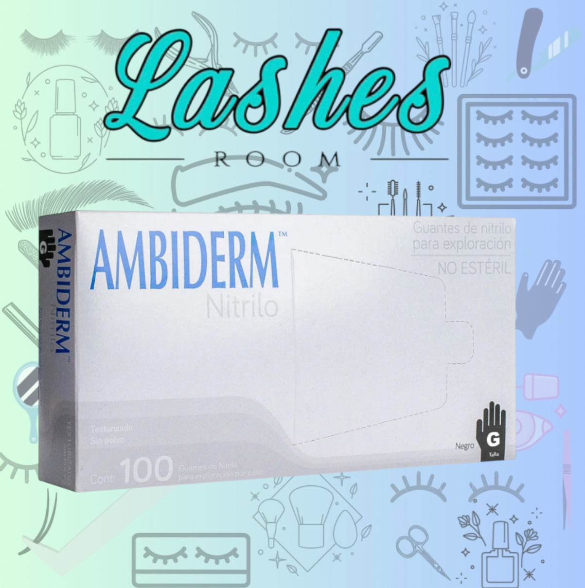 Guante Ambiderm Nitrilo Negro