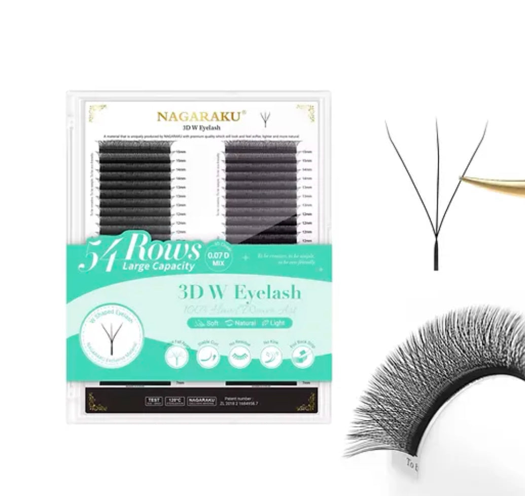 Pestañas 3D W Shape Mix 54 filas