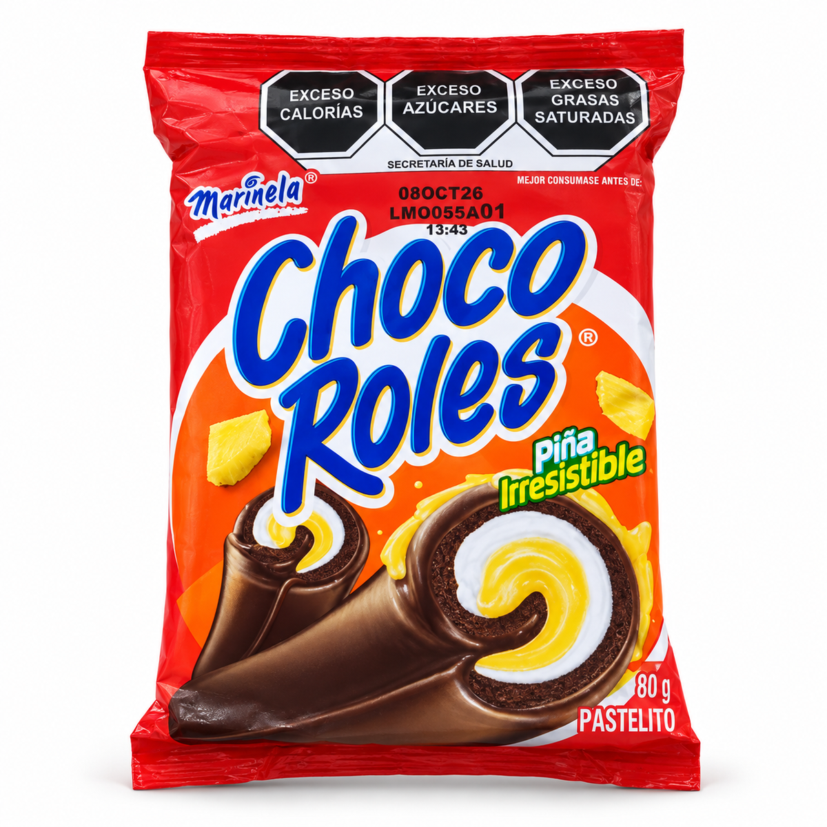 Choco Roles Marinela Piña 80 g