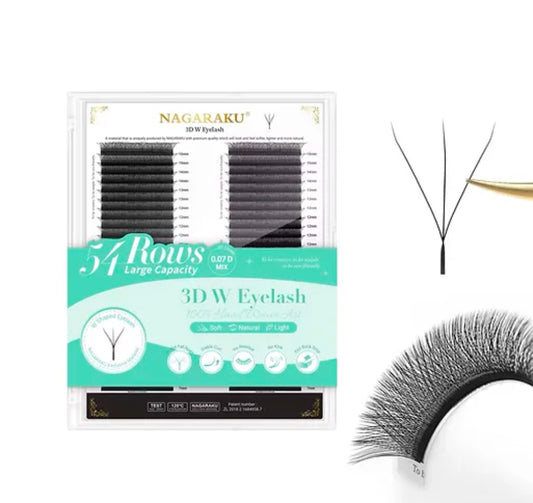 Pestañas 3D W Shape Mix 54 filas