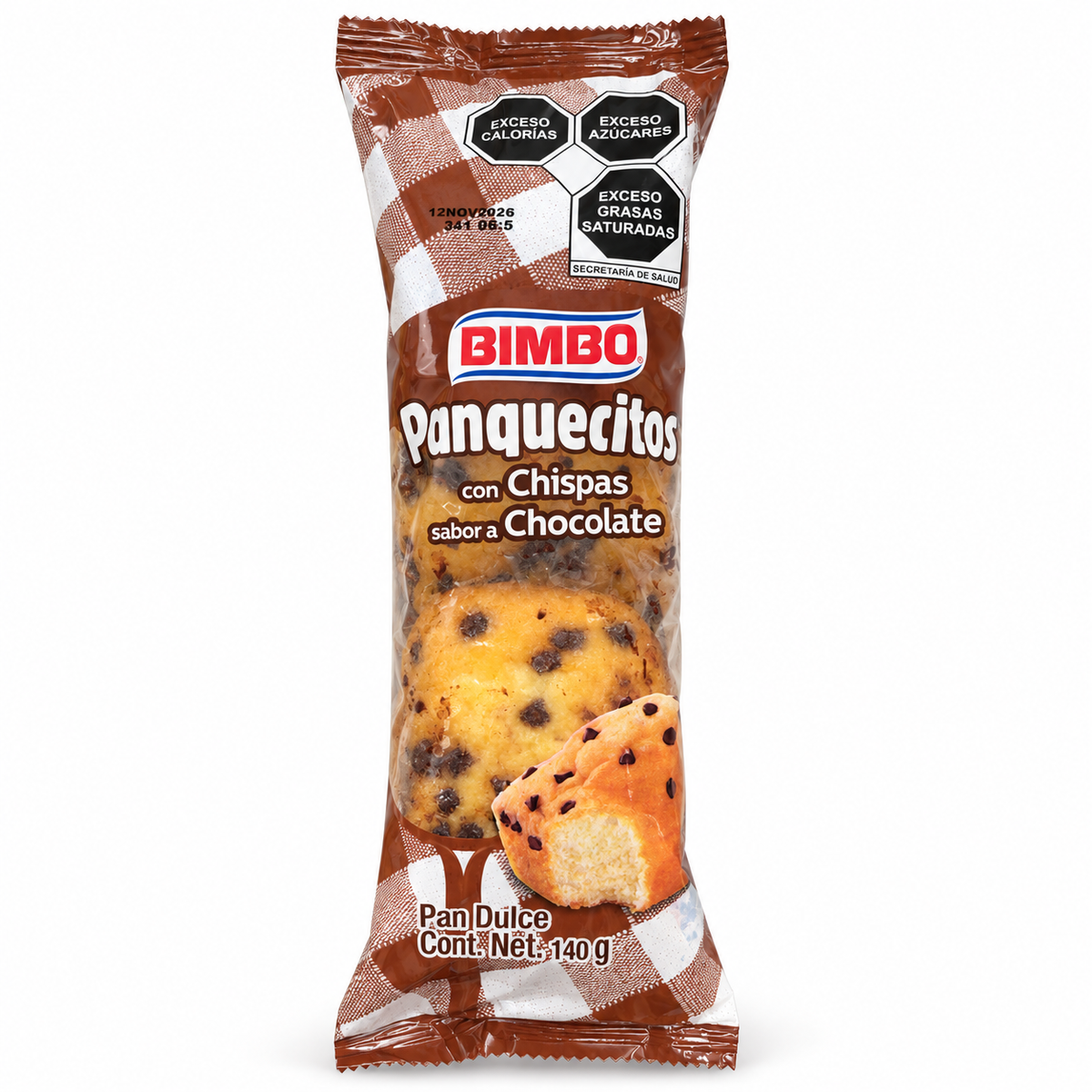 Panquecitos Bimbo con Chispas Sabor Chocolate 140 g