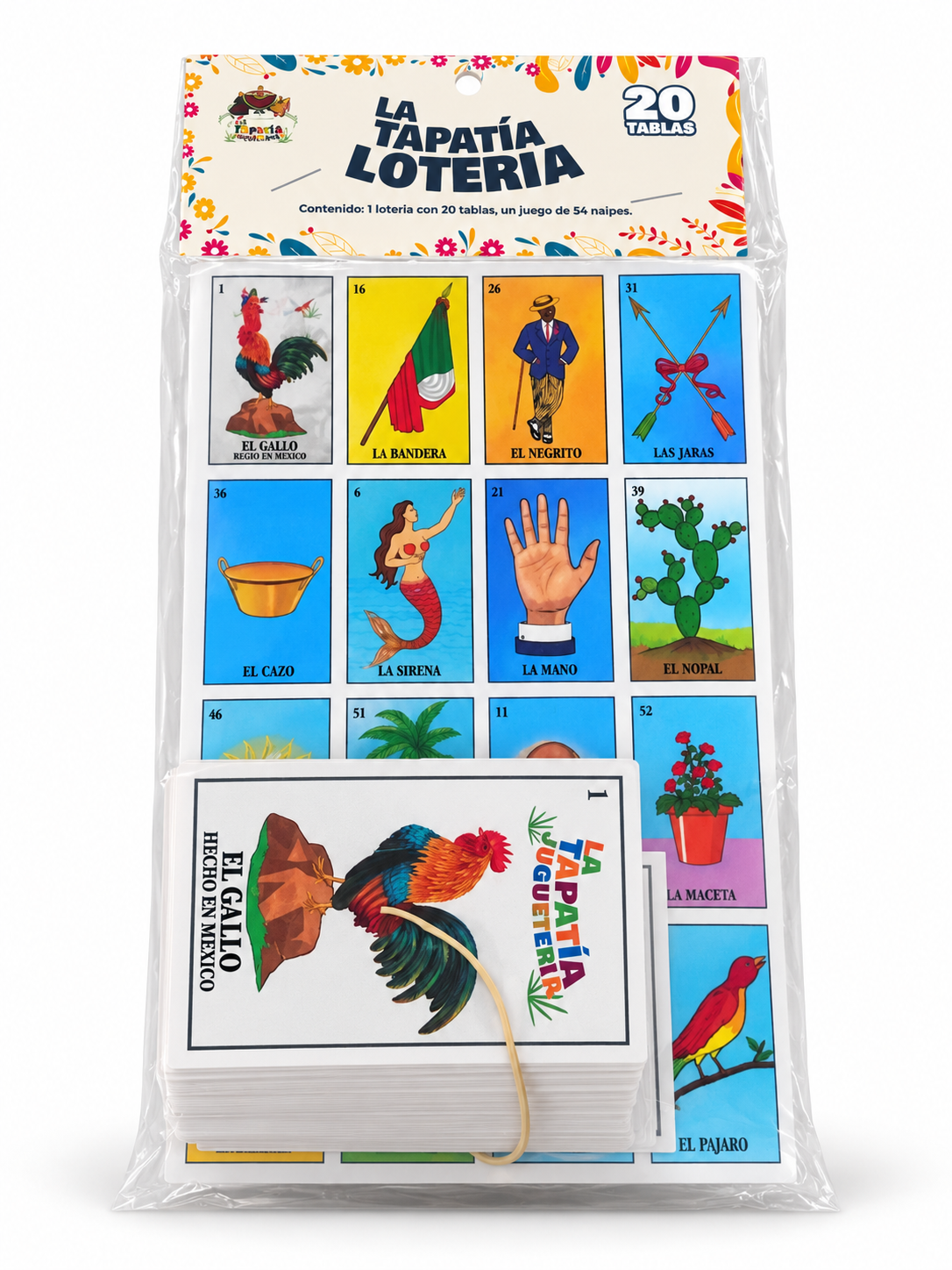 Lotería La Tapatía — 20 tablas y 54 naipes