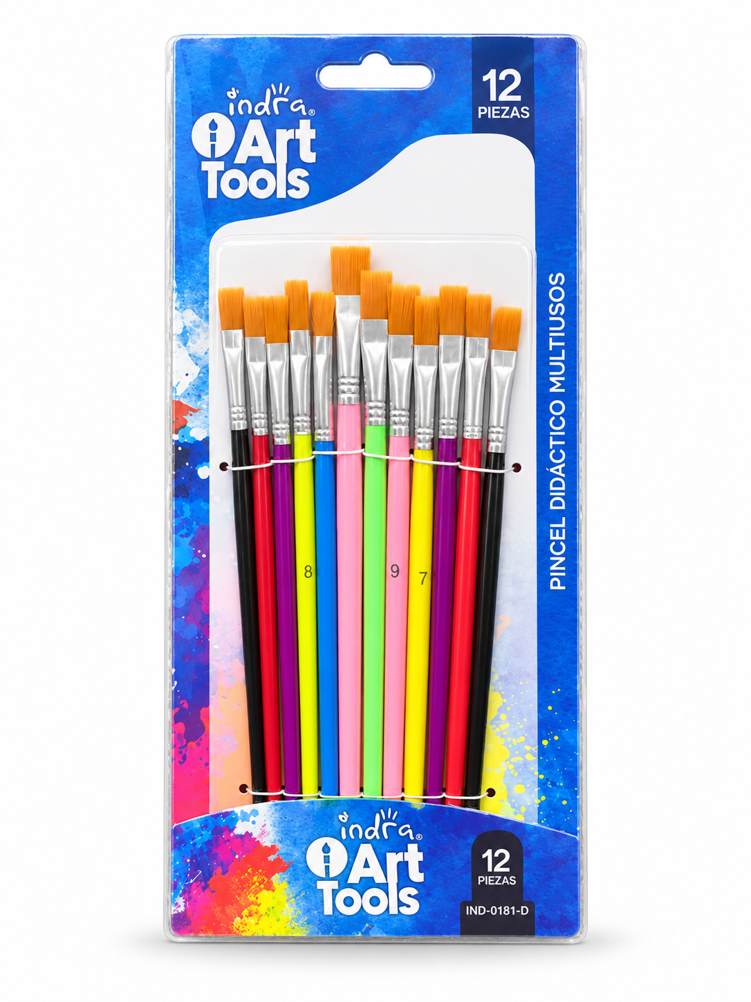 Pinceles didácticos Indra Art Tools — 12 piezas